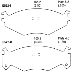 Bremsklötze Vorne - Brakepads Front  Le Baron +Voyager 91-95